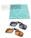 JAVOedge Clear Ultra Thin Hard Slim Clip On Case for Eyeglass Clip On and with Microfiber Cleaning Cloth