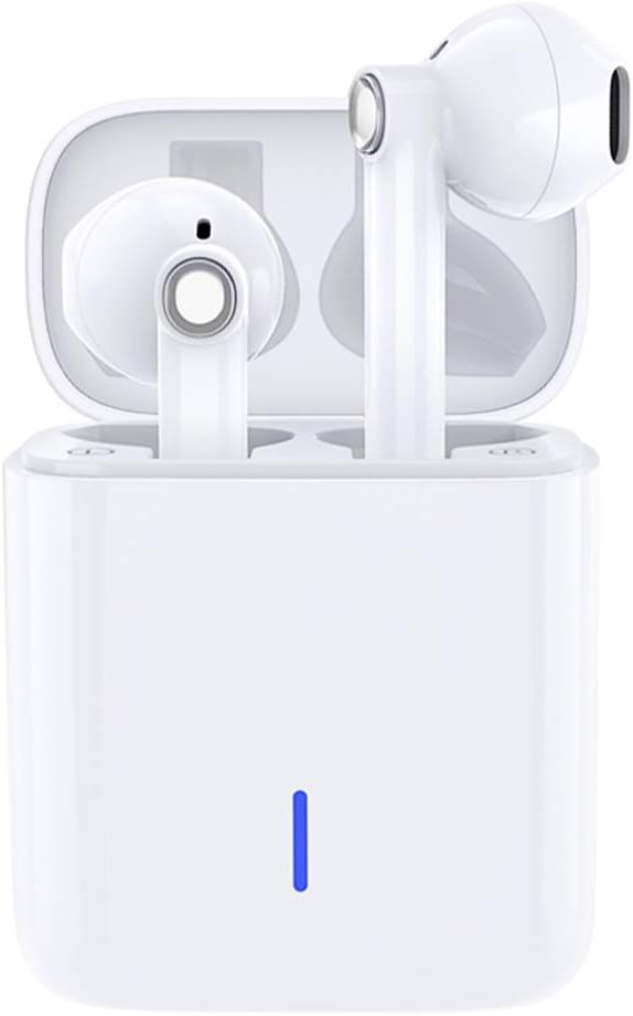 Isolating with Mic and Charging Case for All Bluetooth Devices (White)