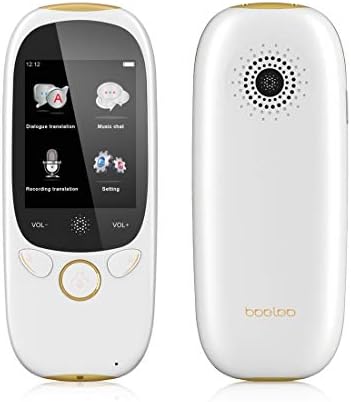 Smart Language Translator, Boeleo K1 2.0 Inch Screen Voice Translator Smart Business Travel AI Translation Machine 512MB+4GB 45 Languages Translator (White)