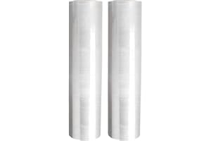 DRIVELINK Plastic Food Wrap 12 Inch x 328 Square Foot Cling Film, Microwave Safe, BPA-Free（Pack of 2）cling wrap，press and seal wrap，plastic wrap for food，plastic wrap roll