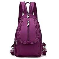 DuoGaoTe Womens Nylon Anti-theft Backpack Waterproof Bag Ladies Shoulder Bag Casual Travel Daypack (purple)