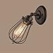 CLAXY Ecopower Vintage Style Industrial Oil Rubbed Bronze Mini Wire Cage Wall Sconce