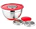 Chef's Star 17 Piece Stainless Steel Mixing Bowl Set - Anti Slip Silicone Base 3 Stainless Steel Bowls With Lids - 4 Measuring Cups & Spoons 3 Interchangeable Graters