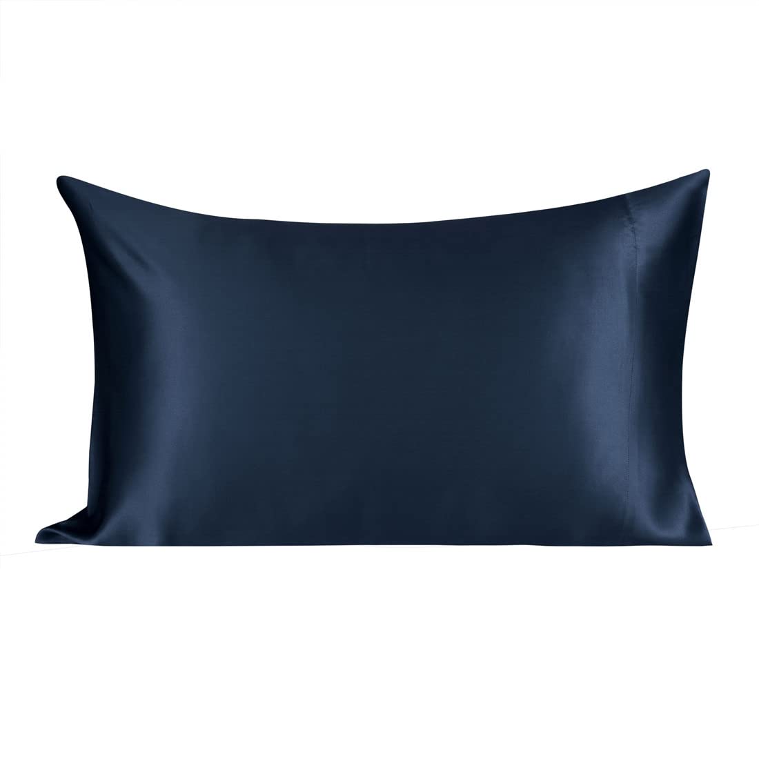sourcing map Silk Pillowcase for Hair and Skin, Both Sides 350 Thread Count 100% Silk Pillow Cases, Soft Breathable Silky Pillow Case Covers for Women Navy Blue 50 x 75cm