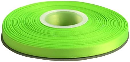 Duoqu 1/4 inch Wide Double Face Satin Ribbon 50 Yards Key Lime