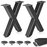 Likapop 16" Metal Coffee Table Legs, Diamond Shape