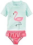 Carter's Girls' Toddler Two Piece Swimsuit, Mint