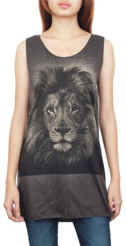 Topcloset Women's Lion Aslan Narnia Animal Tank Top Size M