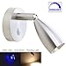 Obeaming 12V Reading Lamp RV Boat LED Bedside Lamp Camper Trailer Motorhome Interior Lighting Spotlight, Machined Aluminum Brushed Nickel