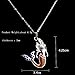 Fineder 1 Pack Mermaid Mood Necklace Color Change Pendant Jewelry for little Girls with Blue Shell Necklace Gift Box