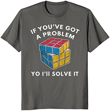 Mens If You've Got A Problem Yo I'll Solve It Shirt - Rubik Cube Small Asphalt