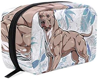 Pitbull Makeup Bag Organizer Portable Cosmetic Pouch Handbag With Zipper For Women Purse
