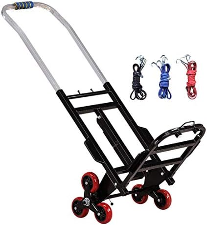 Hand Truck Stair Climber Strong Load Capacity with Rolling Wheels Portable Heavy Duty Outdoor, 2 Material Wheels (Color : A)