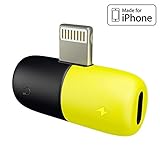 Holo Splitter Compatible with iPhone 7, 7 Plus, 8, 8 Plus, X, Xr, Xs, iPad,iPad Pro, 2 in 1 Dual Headphone Jack Audio + Charge Cable Adapter,Work with iOS 12 or Later, Sync,Music Control.