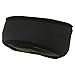 Womens Sport Fleece Headband / Earwarmer with Pony Tail Hole (Black)
