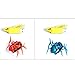 Fstop Labs 2 Pack Laser Tag Bug Spider Moving Robot, Space Blaster Training Bot, Robot Nano Bug Striker LED Laser Tag for Kids Game Toy Indoor and Outdoor Activity (Orange & Blue)