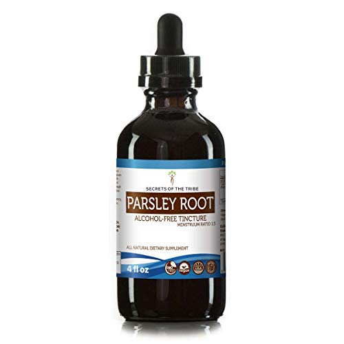 Parsley Root Alcohol-Free Tincture Extract, Organic Parsley (Petroselinum crispum) Dried Root Tincture Supplement (4 fl oz)