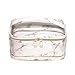 Joyful 3pcs Marble Travel Cosmetic Bag Set Clear Makeup Bag Cosmetic Bag Set Marble Bag (Color A)