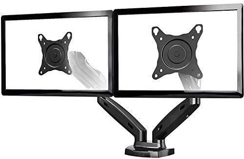 Dual Monitor Desk Mount for 17 to 27-Inch LCD LED Monitors up to 14.3 lbs VESA 75x75 100x100