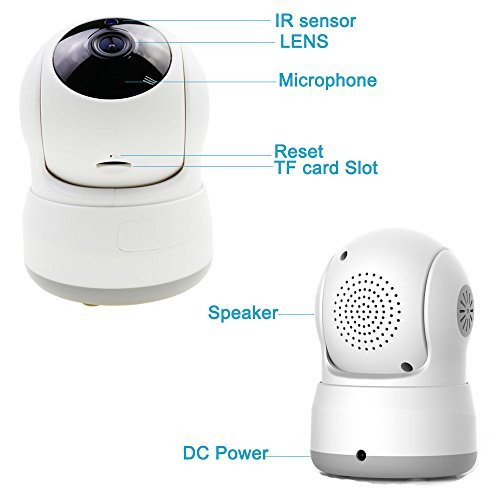 Wireless IP Camera, LUXJET 720P WiFi Home Security Surveillance Camera for Elder/ Pet/Nanny/ Baby Monitor, Pan/Tilt/Zoom, Motion Detection, Two-Way Audio & Night Vision