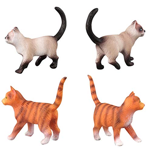 TwJim 10 Styles Realistic Cat Action Figures Toy Set Doll Pet Cat Model for Kids Boys Girls Cake Topper Cake Decoration Accessories - Thumbnail 3