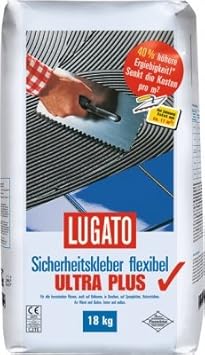 Lugato Sicherheitskleber Flexibel Ultra Plus 3,5 kg - Wasserfester Fliesenkleber
