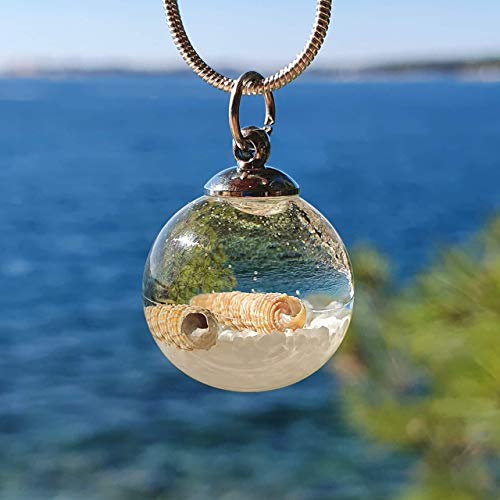 Collana Con Sfera Pendente Shelly Beach Gioielli Amazon It