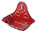 Red Enameled Metal Soap Dish