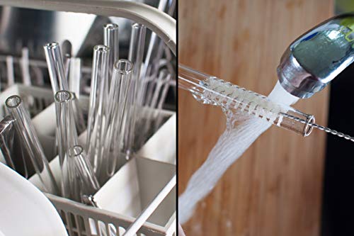 HALMSTER® Premium Glas-Strohhalme | 100% plastikfreies Set aus 14 wiederverwendbaren Glas-Trinkhalmen | unabhängig in DE… – Bild 6