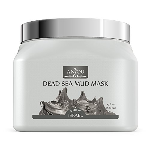 Anjou Dead Sea Mud Mask (17 Oz / 500ml, Made in Israel) for Facial and Body Treatment