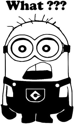 2x Minion WHAT?!?! 12cm 4.5inch Sticker Aufkleber car decal laptop ipad mac truck 4x4 jdm