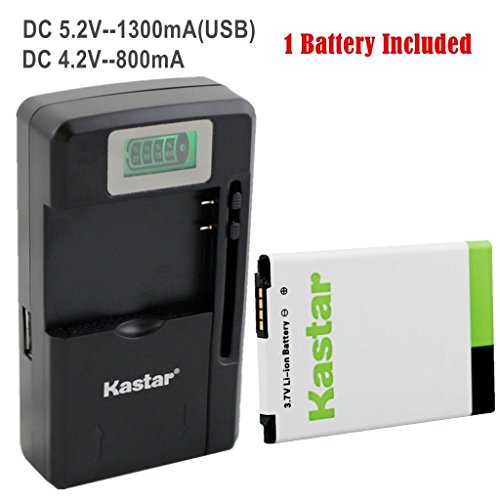 Kastar BL-44JH Battery (1-Pack) and intelligent mini travel Charger ( with high speed portable USB charge function) for LG Optimus L7, P700, P750, LG Mach LS860, LG Motion 4G MS770, Splendor/Venice Fit BL-44JH, BL44JH, EAC61839001, EAC61839006