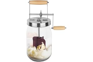 Fattoz Hand Crank Butter Churner Manual Butter Maker Cream Mixer Silicone Food Stirring Tool Jar Kitchen Accessories 1L