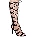 Women Strappy Gladiator Zipper Lace Up Caged Stiletto High Heel Sandal