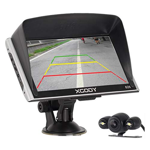 Xgody GPS Navigation for Car 7 Inch Screen Car Navigator System with Backup Camera Support Spoken Turn-By-Turn Directions Lifetime Free US Canada Maps