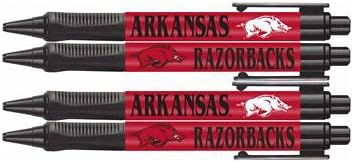 NCAA Arkansas Razorbacks 4 pack Soft-Grip Ergonomic Ball Point Pen