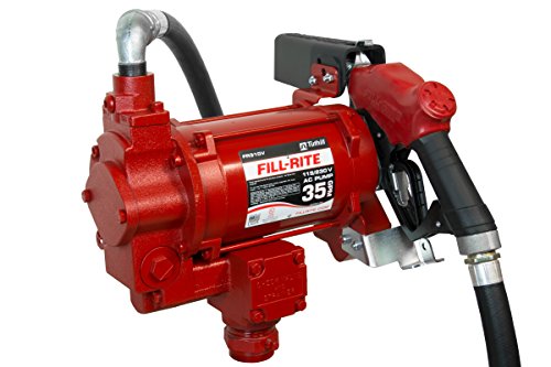 Fill-Rite FR310VB 115/230V Super High Flow AC Pump, 1"x18' Hose, 1" Hi Flow Automatic Nozzle, Diesel Only (Up to 35 GPM)