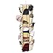 5-Tier Carousel Nursery Organizer EZOWare Collapsible Closet Hanging Shelves Storage with 360° Swivel Hook and 30 Pocket - Beige For Nursery Children Bedroom Laundry Dresser