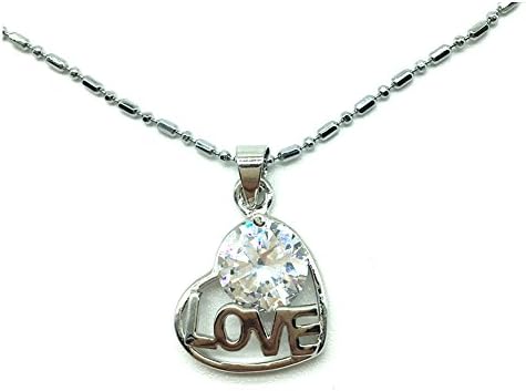 Sumery Fashion "Love" Heart Shape Crystal Necklace Gift for Girls
