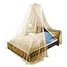 Just Relax Decorative Elegant Bed Net Canopy Set Including Full Hanging Kit, Ideal for Indoors or Outdoors, Intended for a for Covering Beds, Cribs, Hammocks (Beige, Twin/Full)
