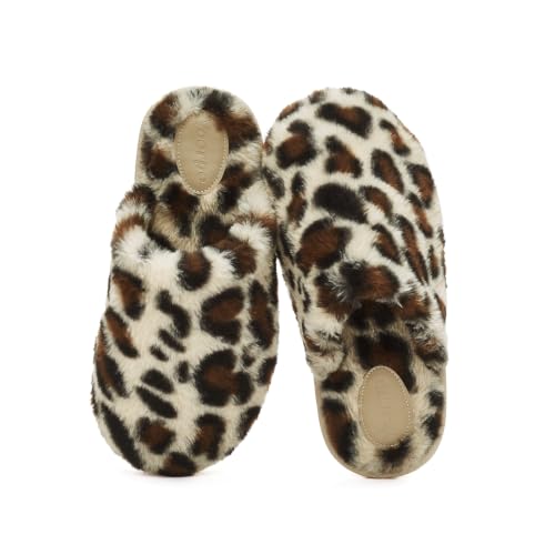 Yoerpe Women's Fuzzy Scuff Slippers Memory Foam Non-slip House Shoes at Amazon