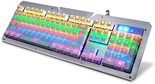 Zmsdt Mechanical Keyboard Game Esports Eating Chicken Game Button Programmable 104-key Keyboard Home Internet Cafe Keyboard (Color : White)