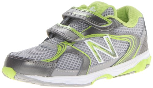 New Balance KG635 Running Shoe (Infant/Toddler),Silver/Green,2 W US Infant
