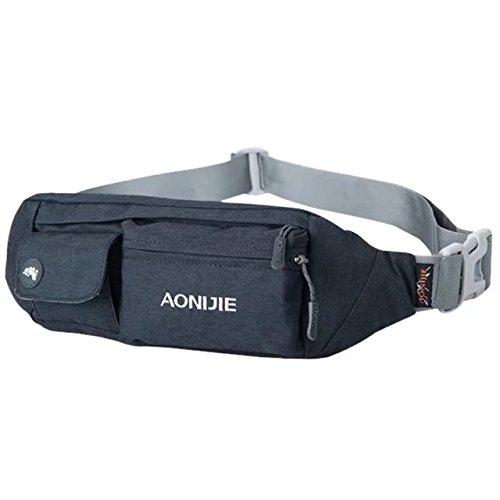 Vrcoco Water Resistant Running Bag Travel Hiking Sport Waist Bag Fanny Pack Waist Bum Belt Bags Backpack(1pc,Black)