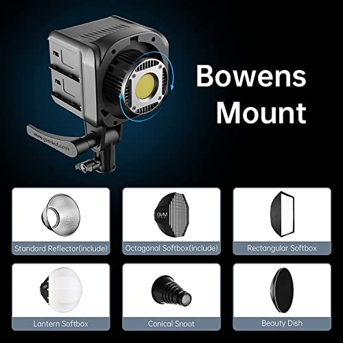 GVM LED Video Light with Softbox, 80W COB Video Light Studio Light with Tripod, Bi-Colour 2700K-7500K Photography Continuous Light for Studio Film Streaming, 44100lux/0.5m CRI97+ 8 Light Effects App Control