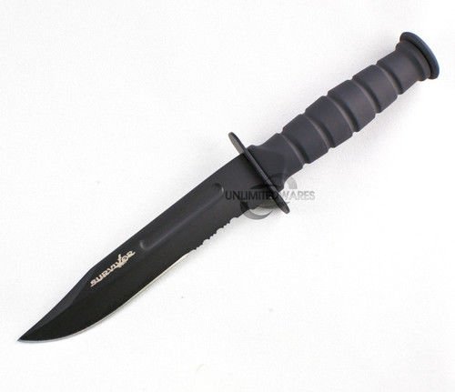 NEW!!! 7.5" MILITARY TACTICAL COMBAT KNIFE w/ SHEATH Survival HUNTING Bowie Fixed Blade - Thumbnail 2