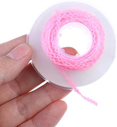 Dental Orthodontics Elastic Ultra Power Chains Rubber Spool Continuous Type Size Teeth Care 15 Feet Pink Color