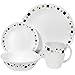 Corelle Livingware 16-Piece Dinnerware Set, Geometric, Service for 4