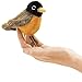 Folkmanis Mini Robin Finger Puppet Brown, Reddish Orange, Black, 8