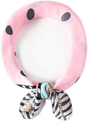 Fashion Neckerchief Square Scarf Vintage Style Accessory for Women and Children (Polka dot A)